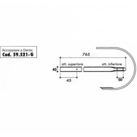 CENTURA PRESA BALOTAT GALLIGANI 59.404-M 3905608 Agricola Ricambi - 1