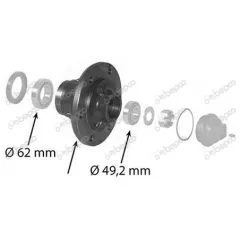 Butuc roata fata Massey Ferguson 180338M92, 826747M91, 926942M1