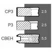 Set segmenti motor Fiat 1900677, 1900682, 1901496