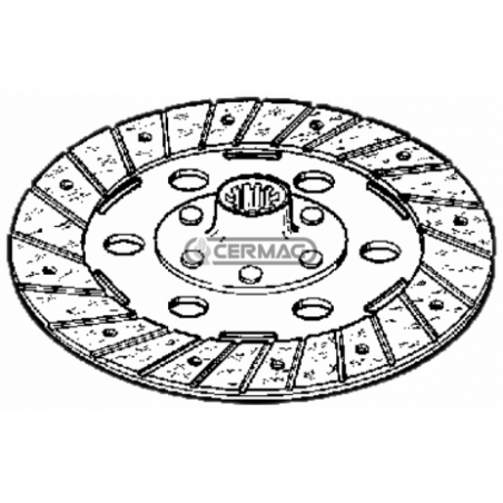 Disc ambreiaj Fiat 411, Ø230x14 dinti, 4968740, 594915