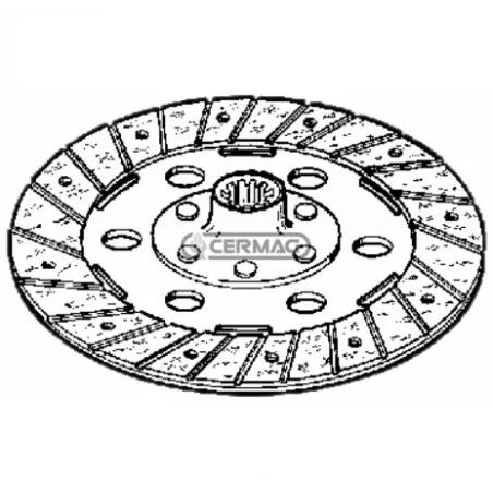 Disc ambreiaj Fiat 411, Ø230x14 dinti, 4968740, 594915