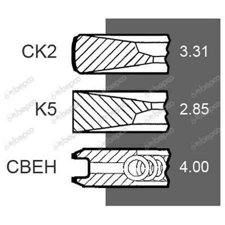 Segmenti Motor Case Ih A77562, A77744, A77802, J802429, 1495155, 3802258, 3802429, 75286500