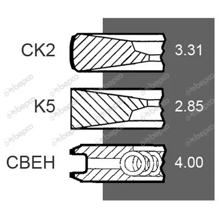 Segmenti Motor Case Ih A77562, A77744, A77802, J802429, 1495155, 3802258, 3802429, 75286500