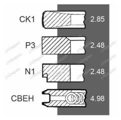 Set segmenti motor Deutz 01162303