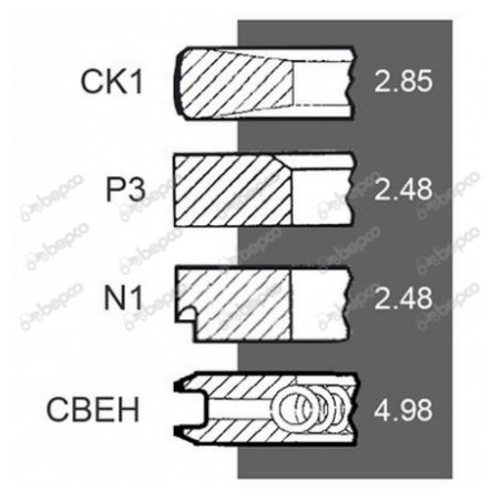 Set segmenti motor Deutz 01162303