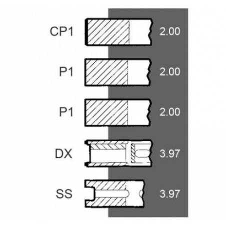 Set segmenti motor Massey Ferguson fi 80.96 mm 1881798M91 , 1881798M1