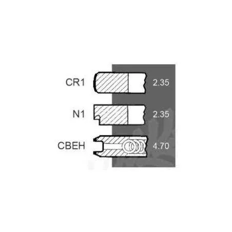 Set segmenti motor Ford Fi 111.76 MM F3NN6149AA, FONN6149EA,81866012