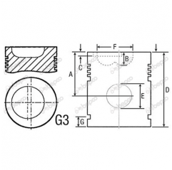 Piston motor perkins Anglo Parts - 2