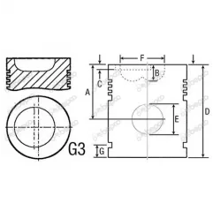 Piston motor perkins Anglo Parts - 2