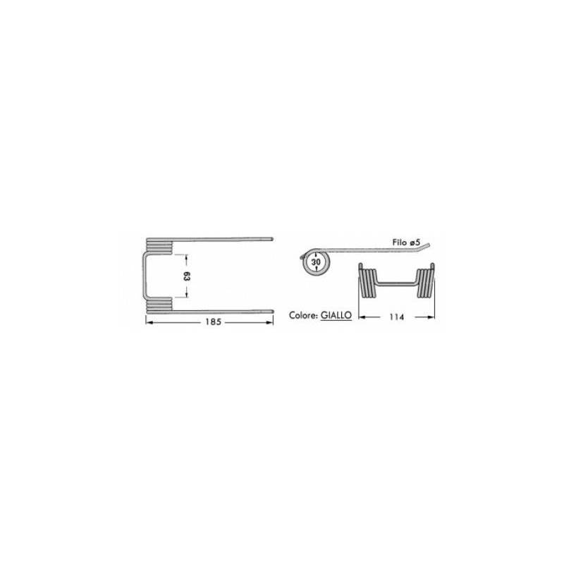 Arc Ridicator Plante Balotiera Scorbati, 800-0036, 59.514, 37762 Agricola Ricambi - 1