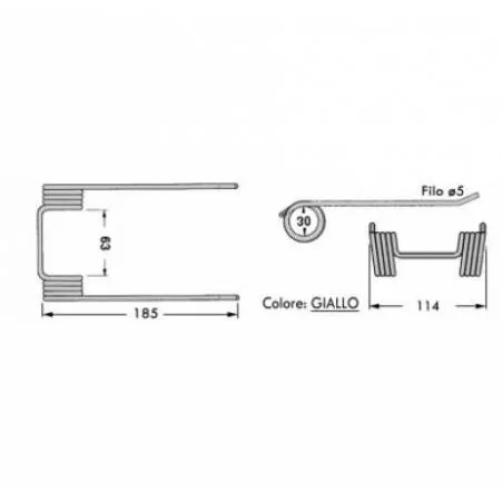 Arc Ridicator Plante Balotiera Scorbati, 800-0036, 59.514, 37762 Agricola Ricambi - 1