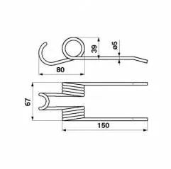 Arc Ridicator Plante Claas, 800-0023, 900895.0, 900895 Agricola Ricambi - 1