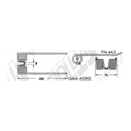 Arc Grebla Mc Cormick, 59.525,  JAG57-0020 Agricola Ricambi - 1