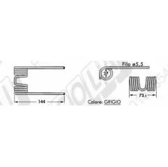 Arc Presa Baloti Kemper-Bergman, 59.556-B, 55587 Agricola Ricambi - 1