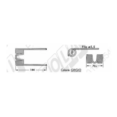 Arc Presa Baloti Kemper-Bergman, 59.556-B, 55587 Agricola Ricambi - 1