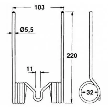Ridicator Plante Balotiera Massey Ferguson, 15221M1.09, 152212M1, B127761  - 1