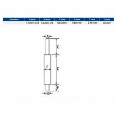 Toba de esapament Massey Ferguson Ø50-54  L49/110CM