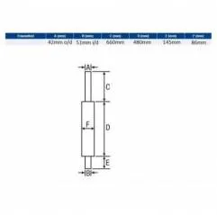 Toba de esapament Massey Ferguson Ø50-54  L49/110CM
