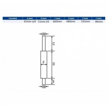 Toba de esapament Massey Ferguson Ø50-54  L49/110CM