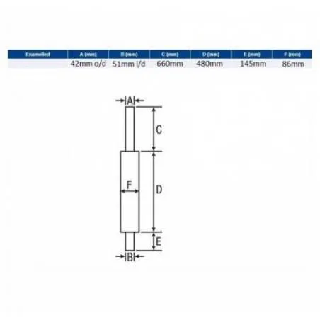 Toba de esapament Massey Ferguson Ø50-54  L49/110CM