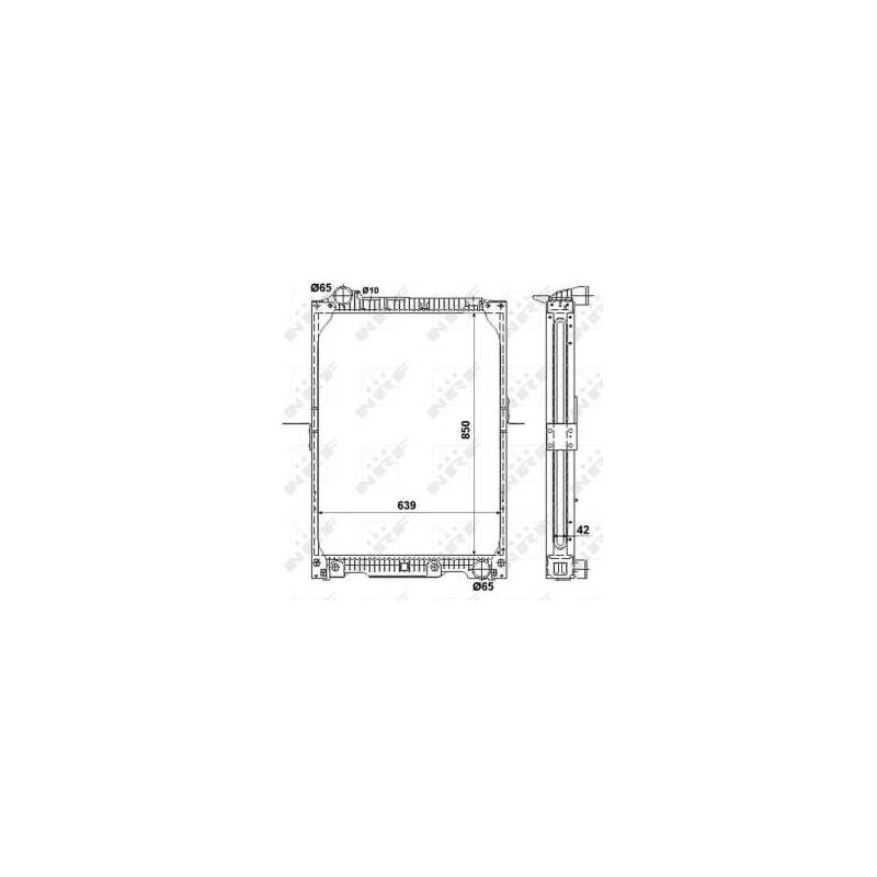 Radiator Racire Apa Mercedes COD MOTOR MERCEDES MK, SK OM402.971-OM446.946 07.87-09.96 NRF - 1
