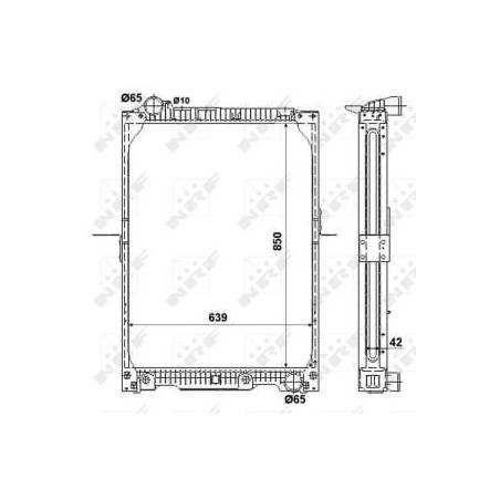 Radiator Racire Apa Mercedes COD MOTOR MERCEDES MK, SK OM402.971-OM446.946 07.87-09.96 NRF - 1