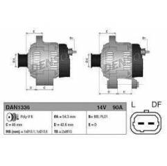 Alternator Citroen 14V, 82020011, 87361085, 1072455, 1C1T10300BB  - 3